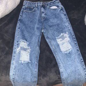 Shein light wash mom jeans